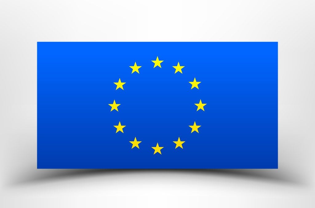 EU flag with soft shadow Omnibus directive breach