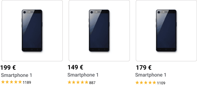 Google Shopping prices for Smart phones