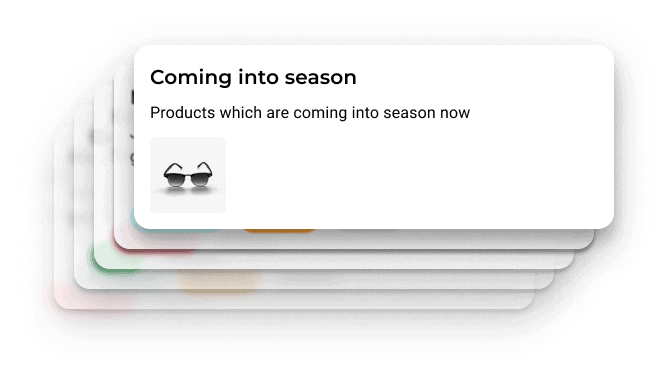 Products coming into season