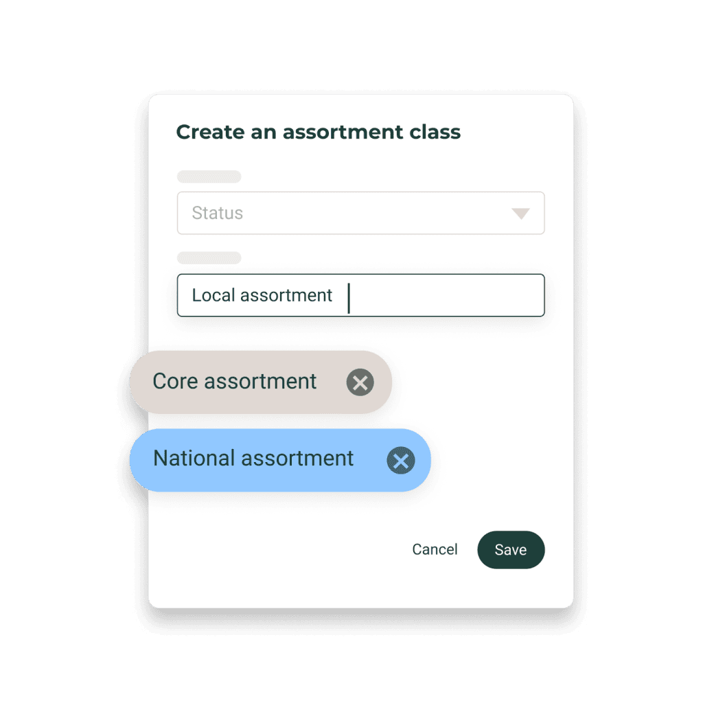 Plan your assortment mix with Pricen's assortment planning tool